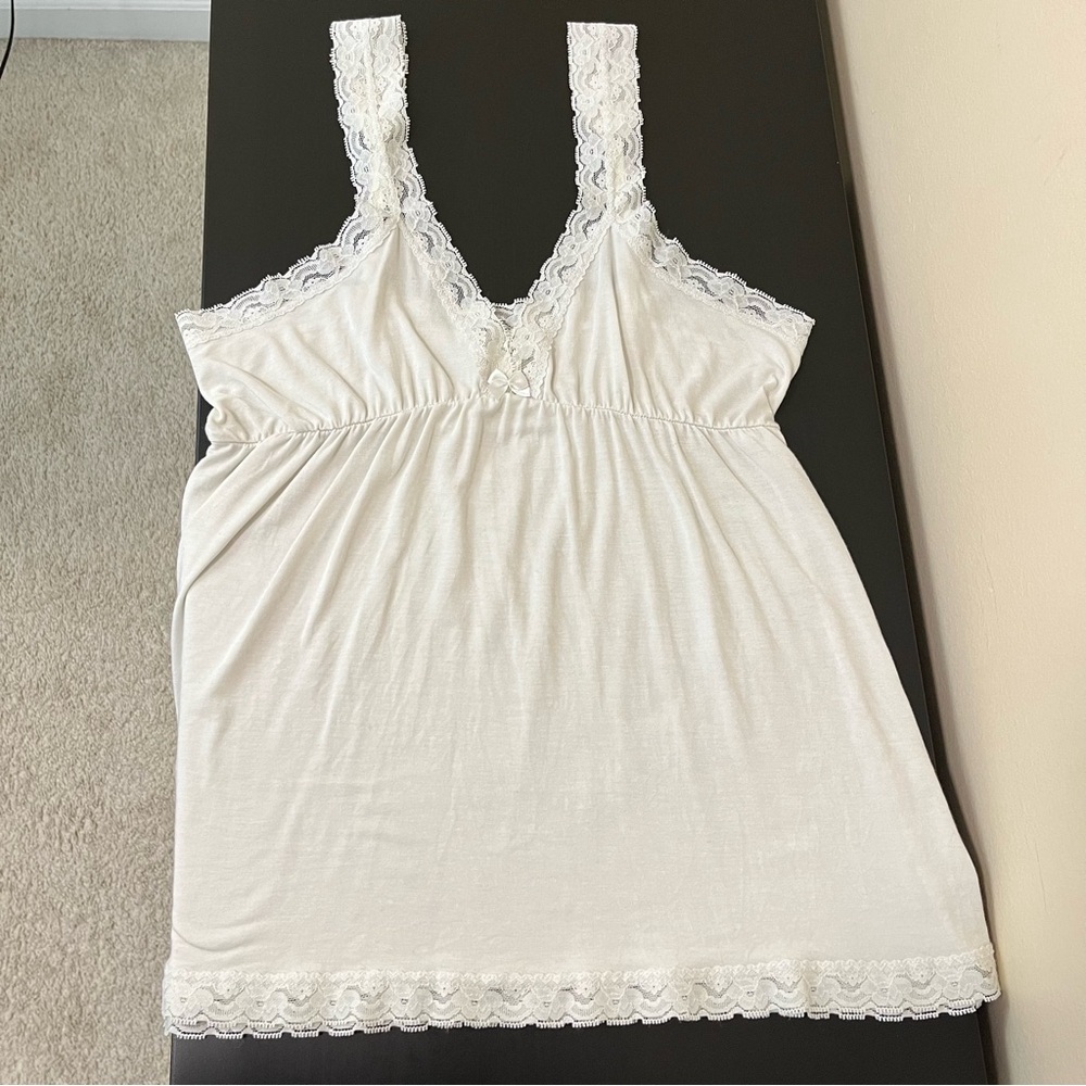 Barefoot Dreams Luxe Milk Jersey Lace Cami Tank PJ’s - Size S - Picture 3 of 16